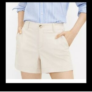 NWT Loft 4" Short Chino Shorts 14 Beige Neutral #swtr2